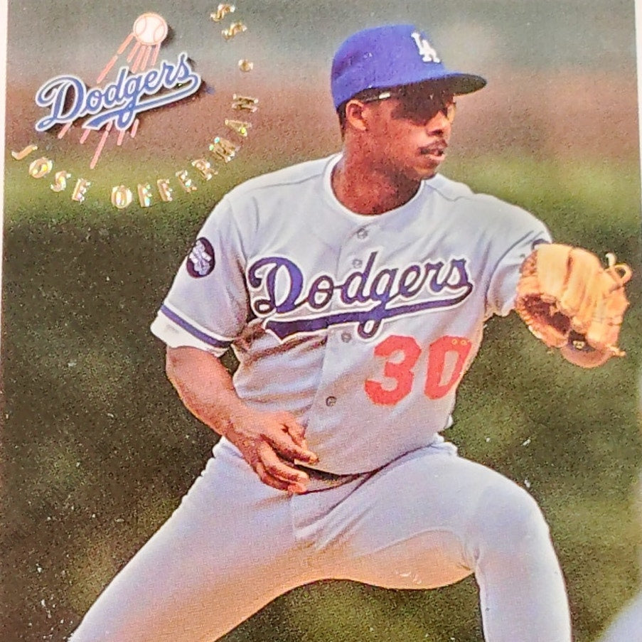 Jose Offerman, Los Angeles Dodgers, #519, 1994 Fleer Baseball Collector's Card