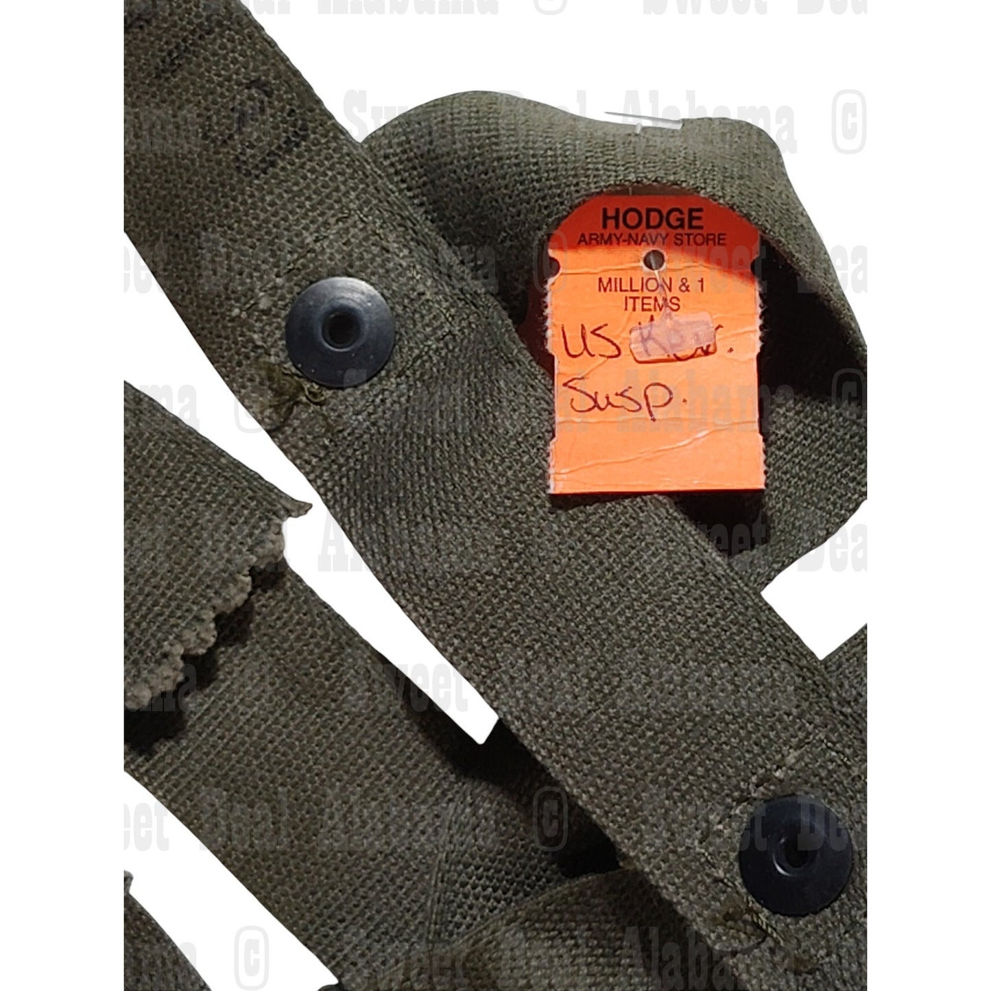 USGI M1 Helmet Liner Suspension, 60s-80s Eras, OD Cotton Webbing