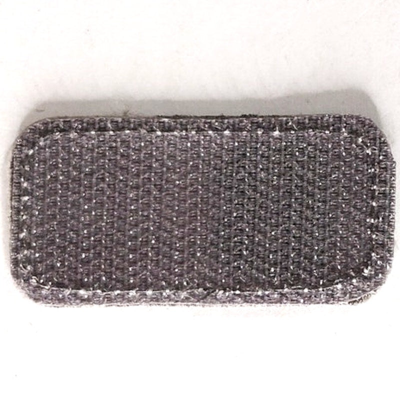 B+ POS Blood Type Patch Black, Red on White w/ Gray Border 2" × 7/8" Hook‑Back