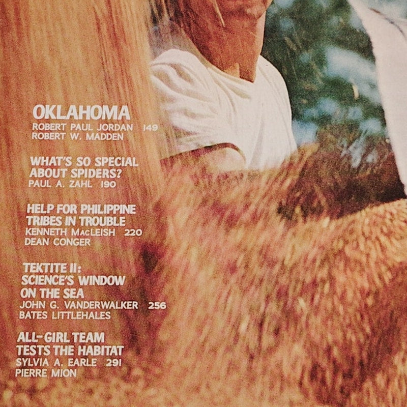 National Geographic Magazine – August 1971, Oklahoma, Spiders, Philippine Tribes