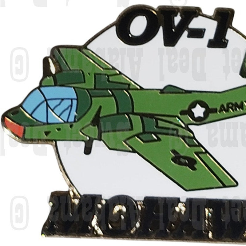 Grumman Mohawk OV-1 Aircraft, Collector's Hat, Lapel, Brooch Pin 1-1/4"W x 7/8"H