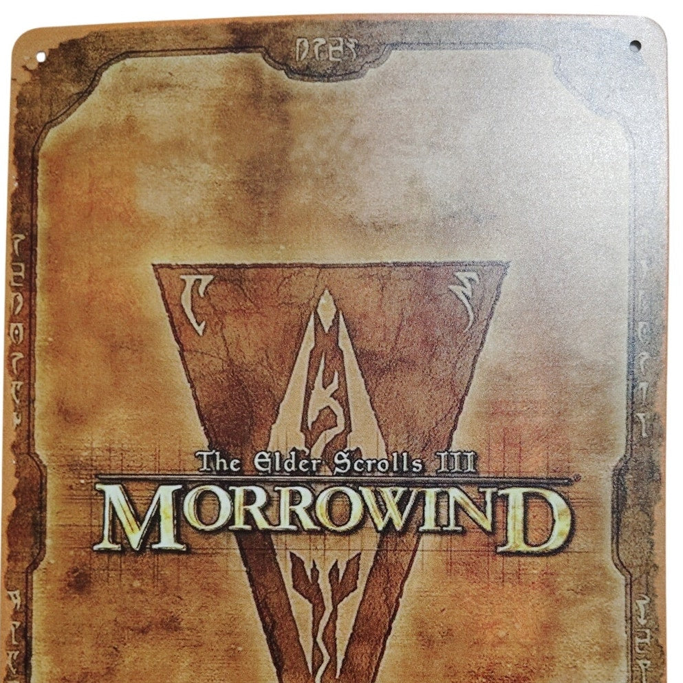 Retro Tin Sign “Morrowind – The Elder Scrolls III” 12x8 Video Game Wall Art