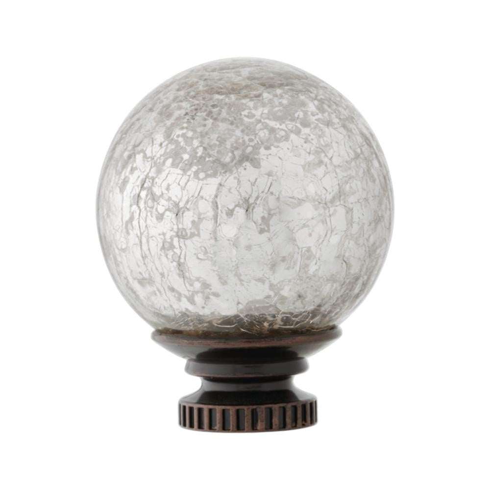 Home Decorators Collection Mercury Glass Sphere Curtain Rod Finials – Oil-Rubbed Bronze (Set of 2)