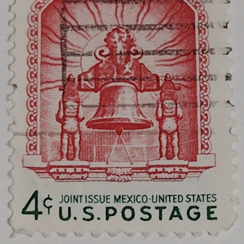 1960 Scott #1157 – 4¢ Mexican Independence / Joint Issue with Mexico – Canceled