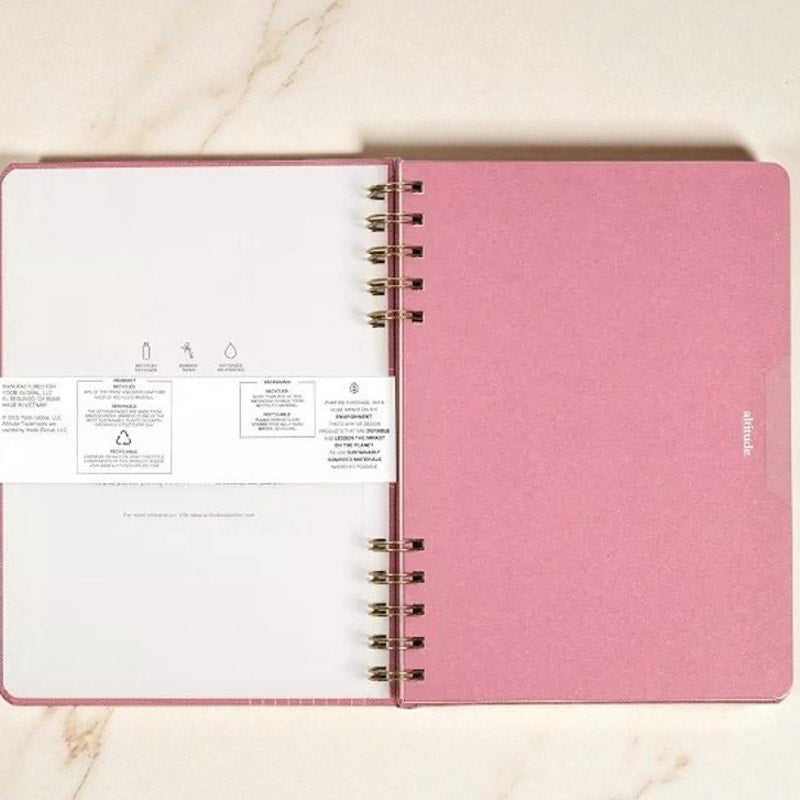 3-Pack – Altitude Supplies Spiral Journals – 6.25" x 8.5" – 160 Lined Pages – Mauve Pink Arch Cover