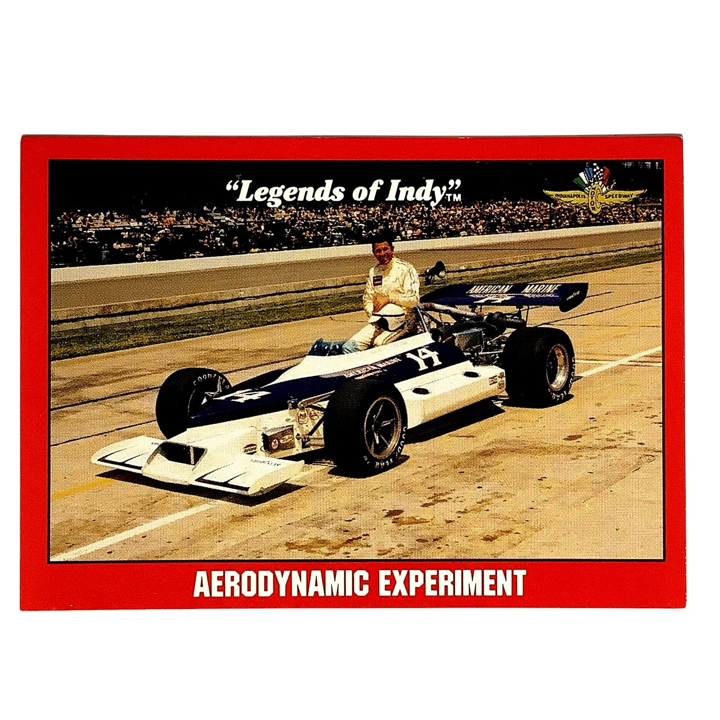 1972 Aerodynamic Experiment Indy 500, '72 Action, 1992 Legends of Indy, Card #83