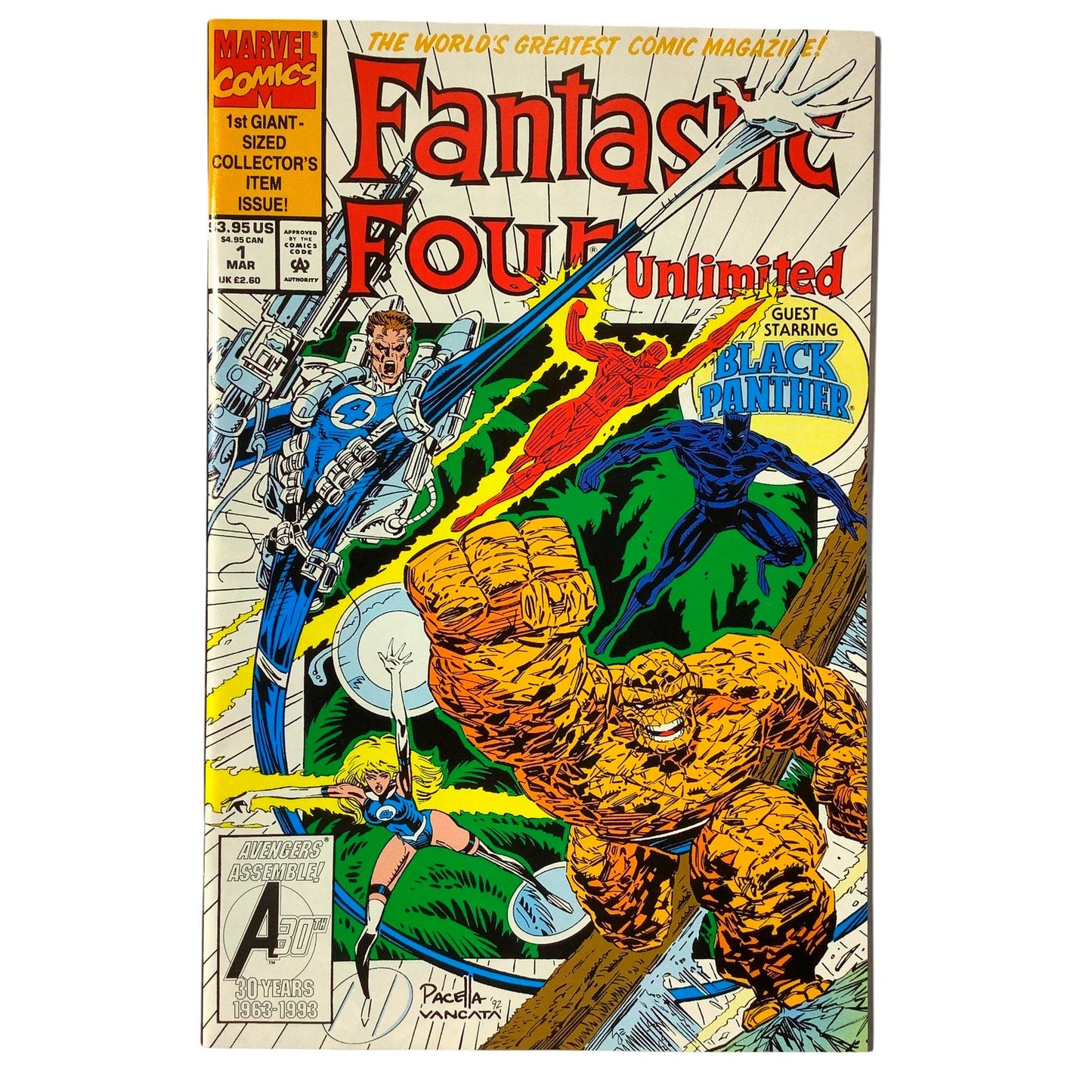 Marvel's Fantastic Four Unlimited #1, March 1993, Guest: Black Panther, NM 9.4