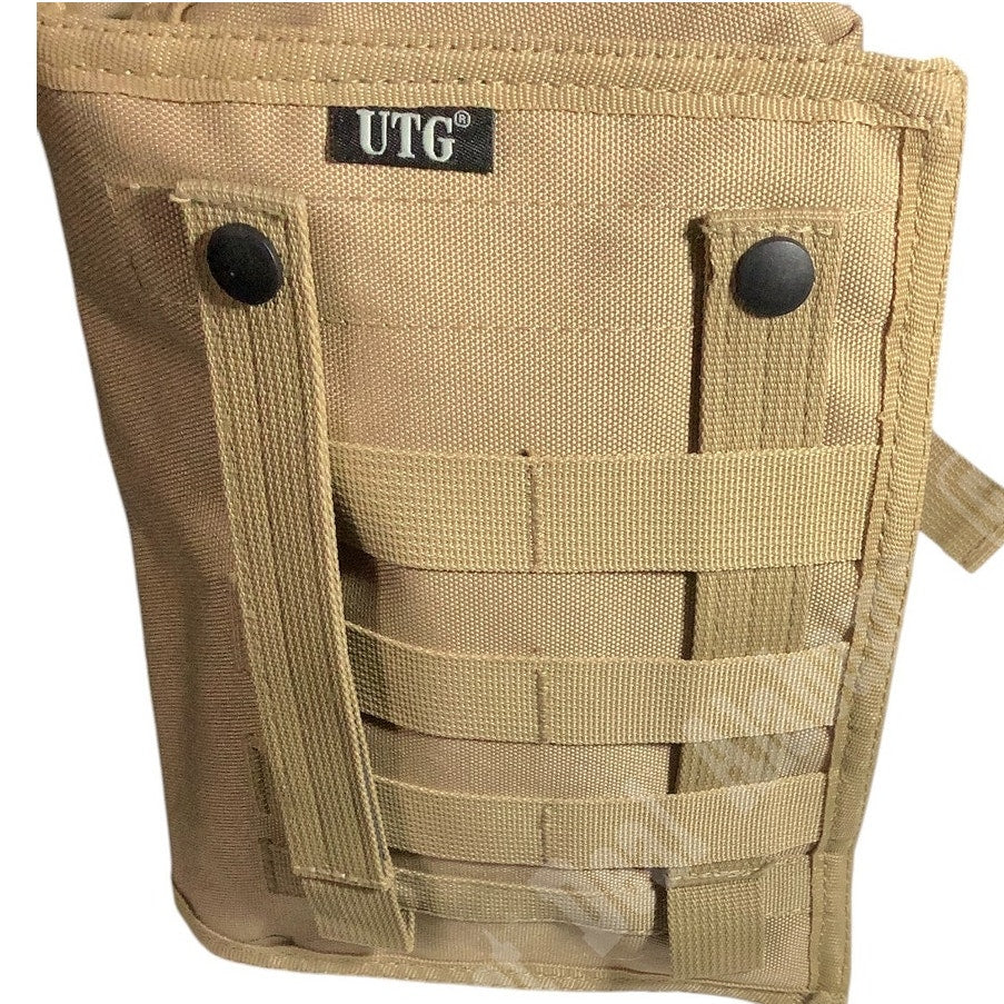 Coyote Tan-colored UTG Tactical Gear Pouch - 9.5" x 6.25" x 3.5"