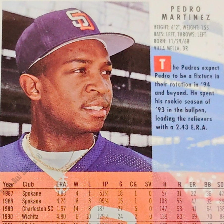 Pedro Martinez, San Diego Padres, #669, 1994 Fleer Baseball Collector's Card