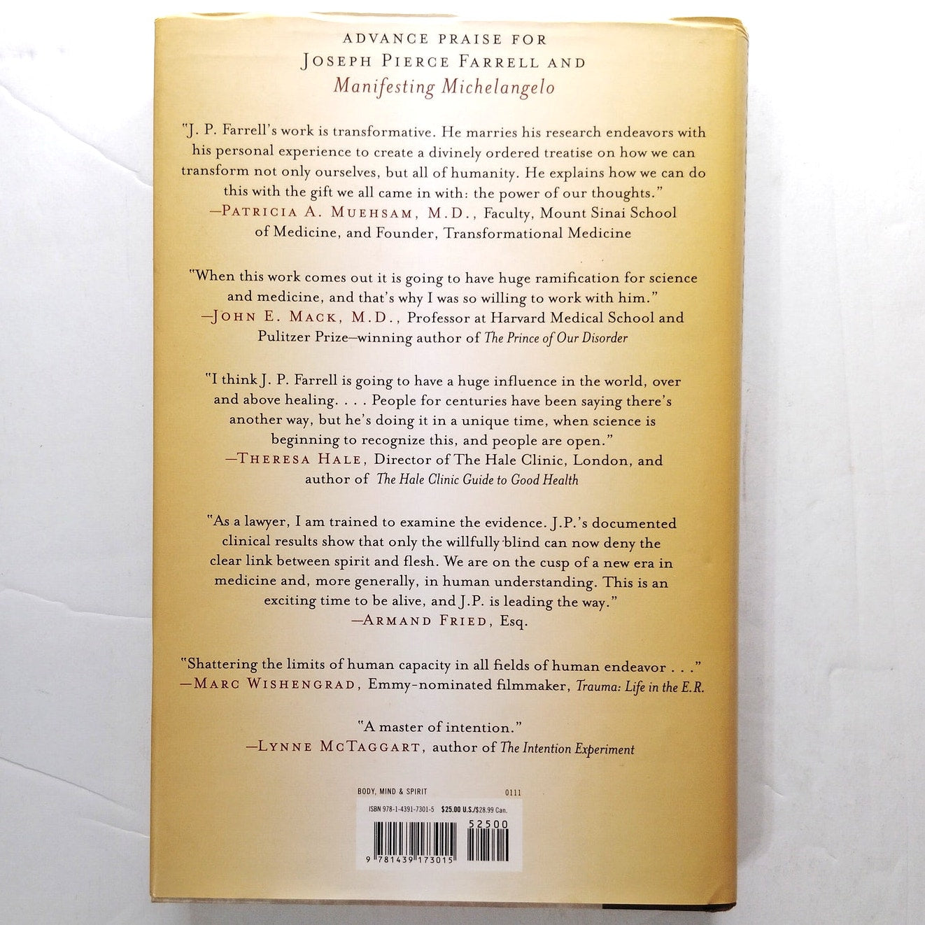 Manifesting Michelangelo Modern‑Day Miracle Healing Story Hardcover 1st Ed