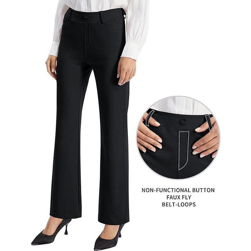 AFITNE LRG Yoga Dress Pants, 31" Inseam Stretchy Work Slacks Straight Leg Pants
