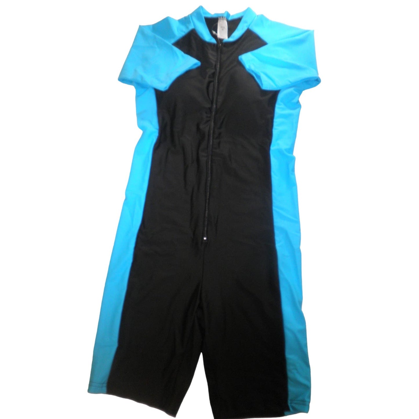Swimsuit - One Piece Short Sleeve Sun Protection Ocean Blue, M, 30.7" Bust, 26" Waist
