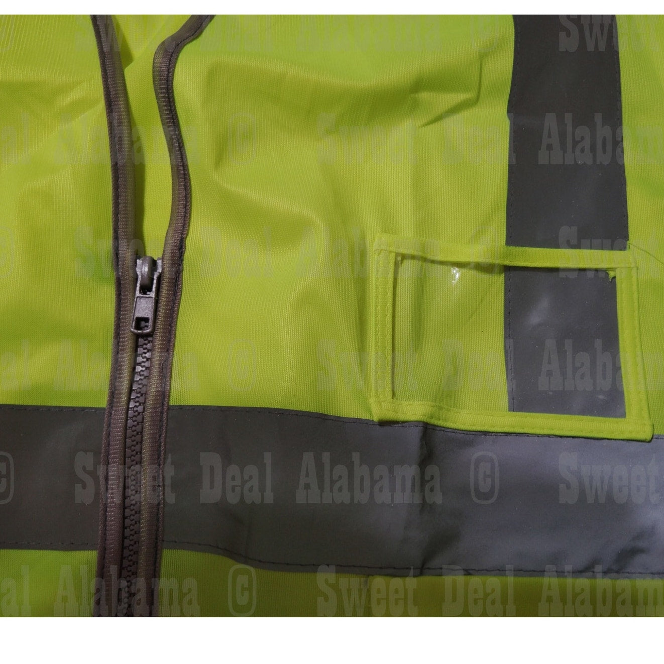 Pacific Safety Vest, Front Zip-up, Name Tag Holder ,w/ Reflective Silver, XXL