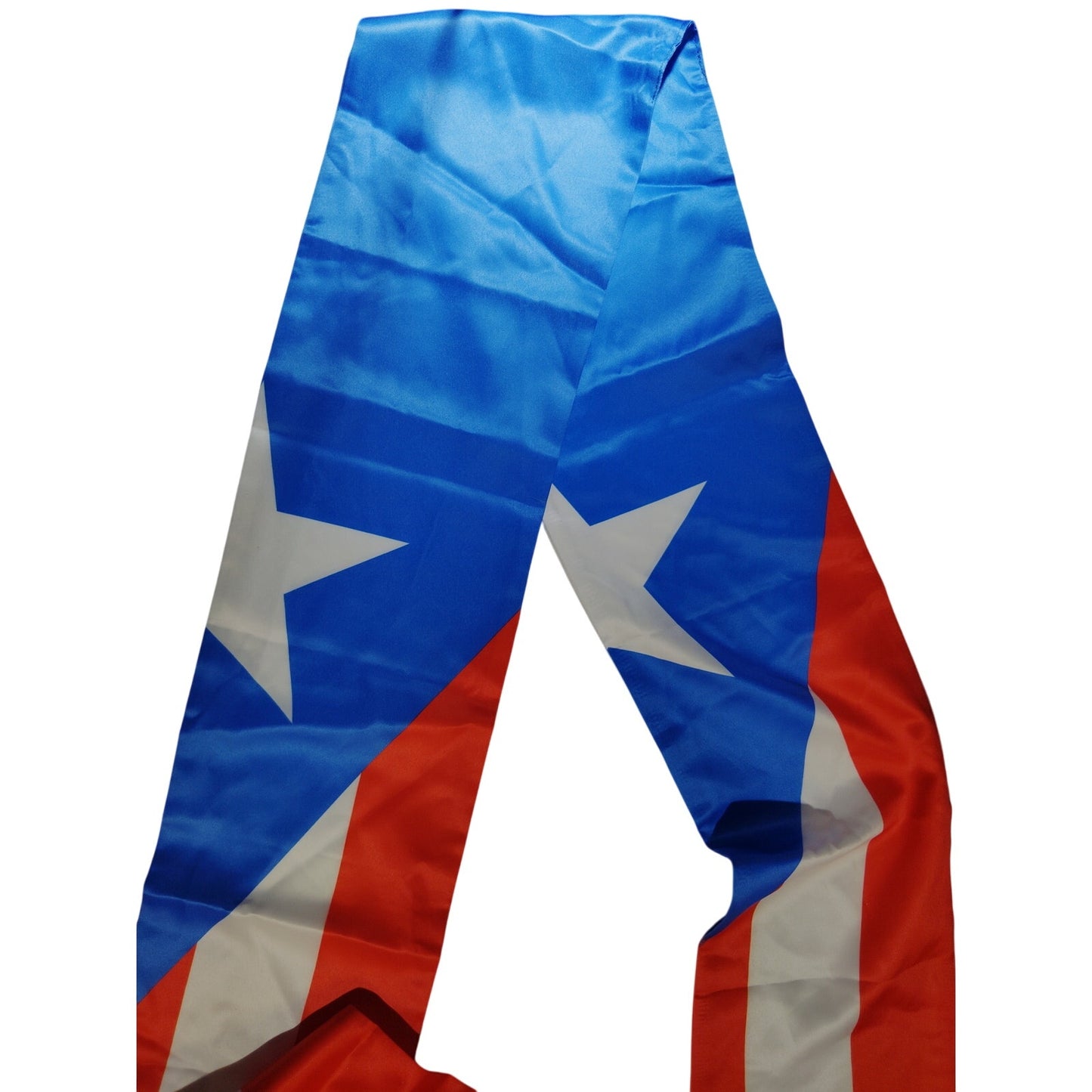 Puerto Rican Flag Sash 6"x64" Fabric Costume Accessory Red White Blue Pride Wear