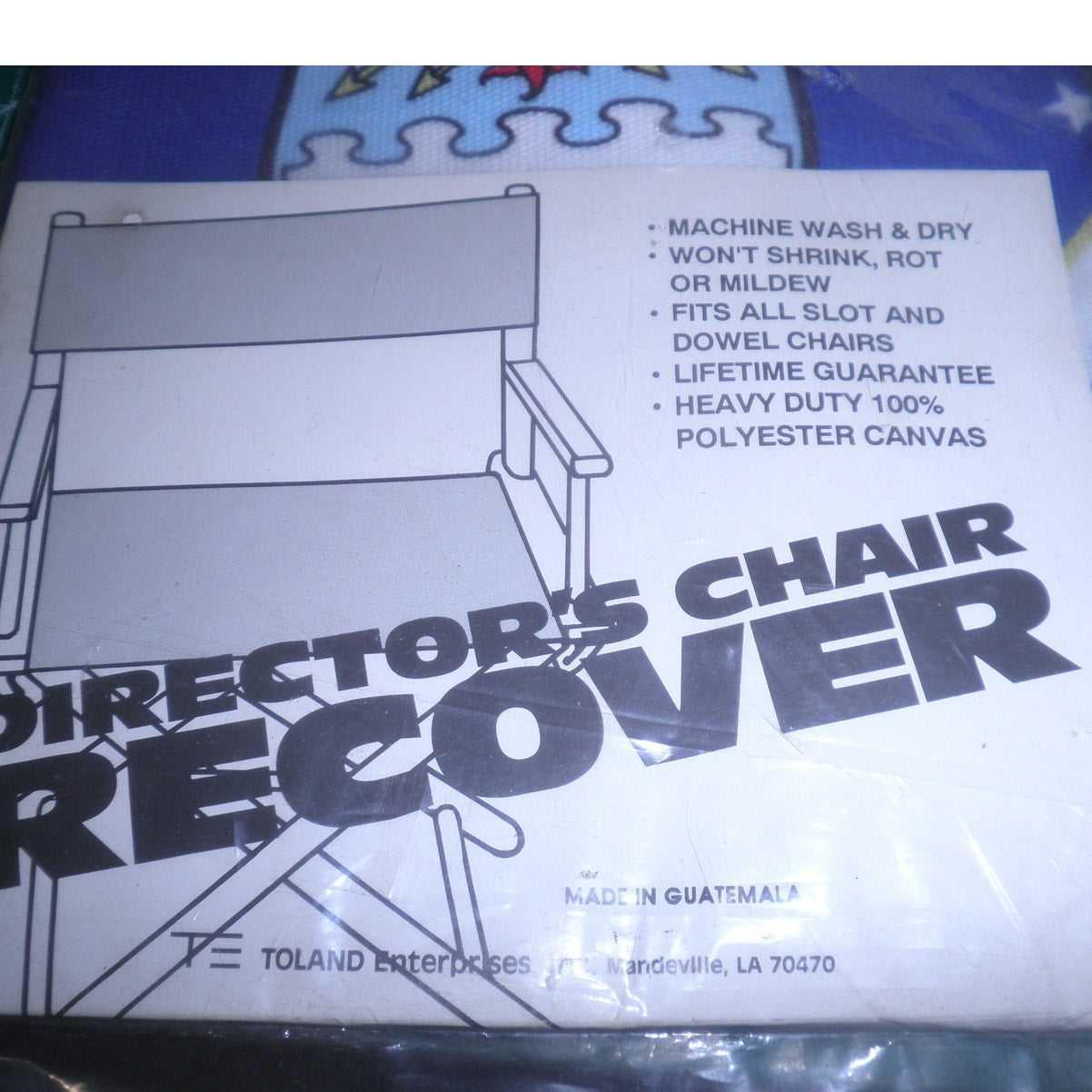 USAF Air Force, Director's Chair Recover, Brown with Air Force Emblem, NIP