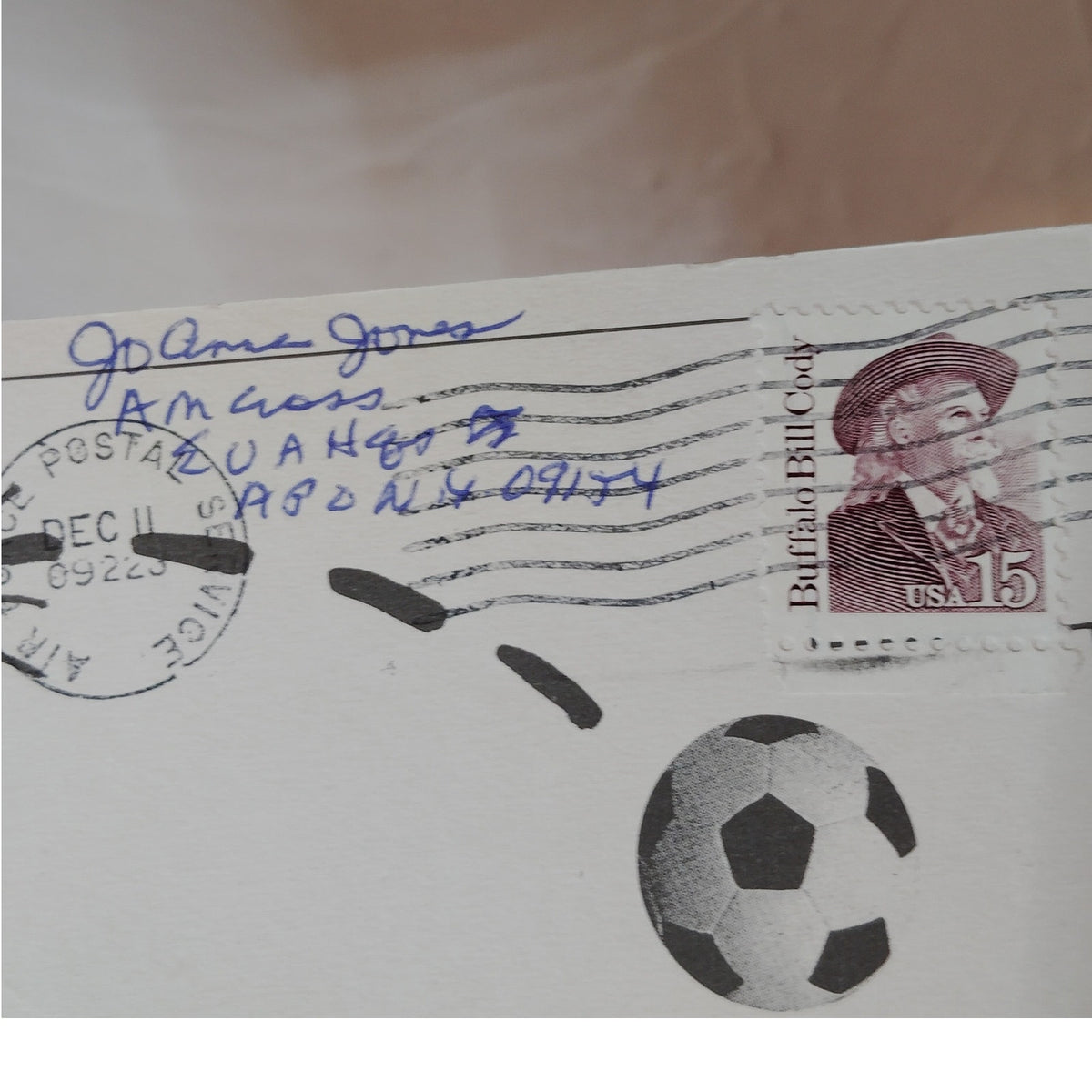 Vintage 1990 Firenze Mondiale Florence Postcard Buffalo Bill Cody 15c Stamp