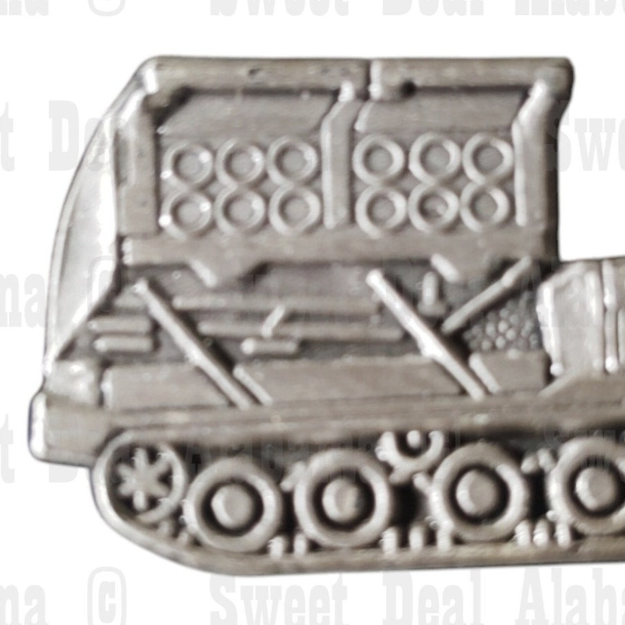 Multiple Launch Rocket System (MLRS) M270 Vehicle Hat, Lapel Pin 1-1/8"W x 5/8"H