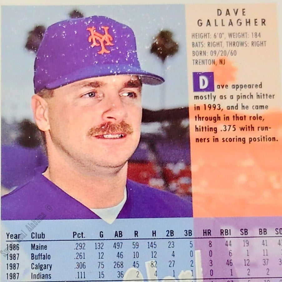 Dave Gallagher, New York Mets, #562, 1994 Fleer Baseball Collector's Card