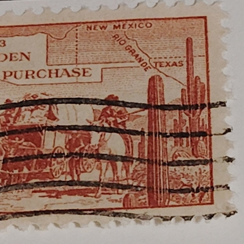 1953 3¢ Gadsden Purchase Centennial Stamp – Scott No. 1028 – Southwest Expansion