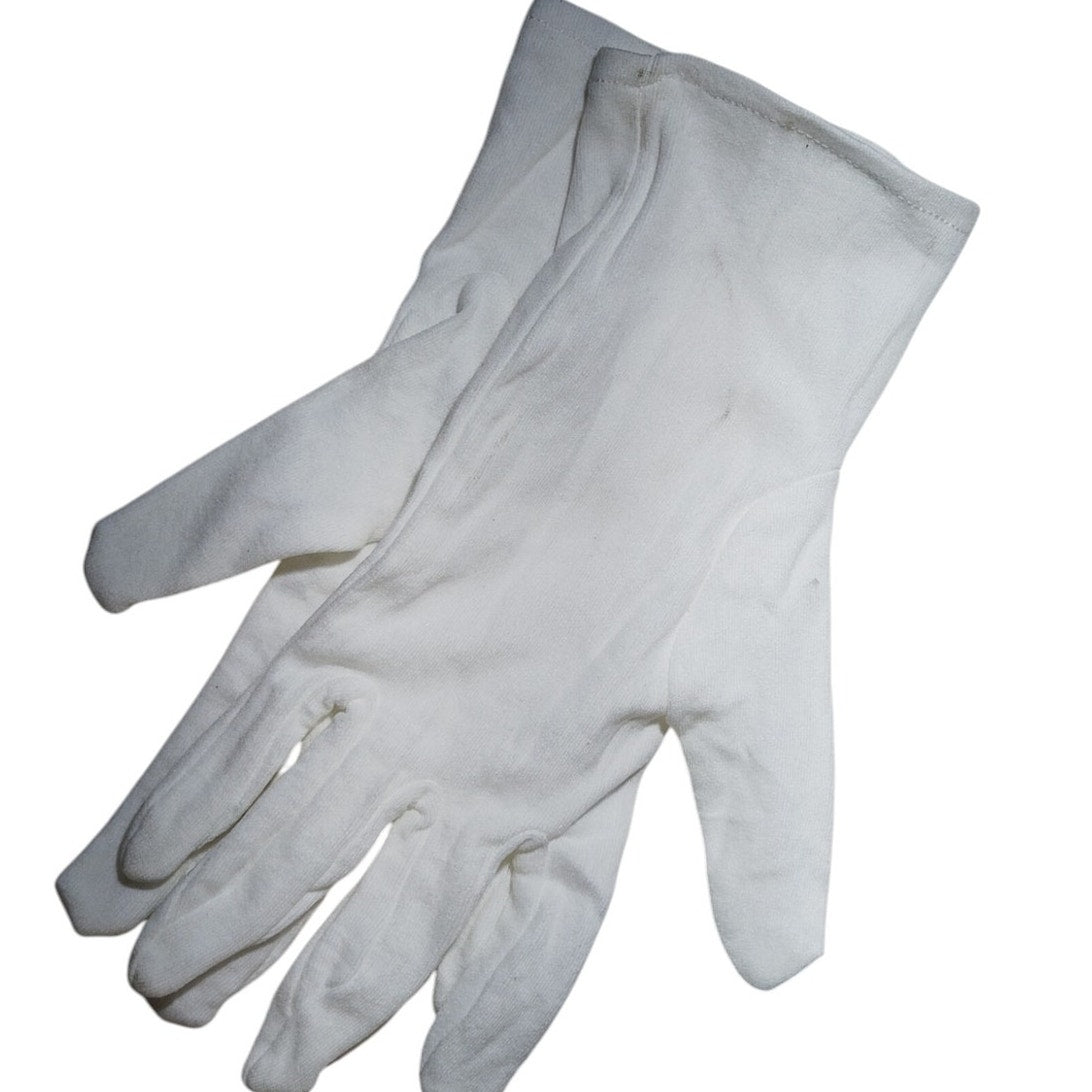 StylePlus White Cotton Gloves – Slip-On, Size Small, RN#6573, COTWSM