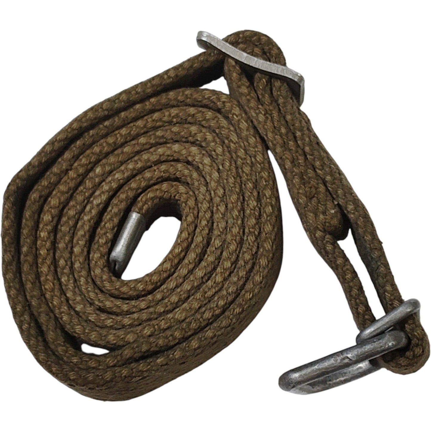 Vintage Cotton ODG Strap – 36" x 3-1/4", D-Ring & Metal End, Military Surplus