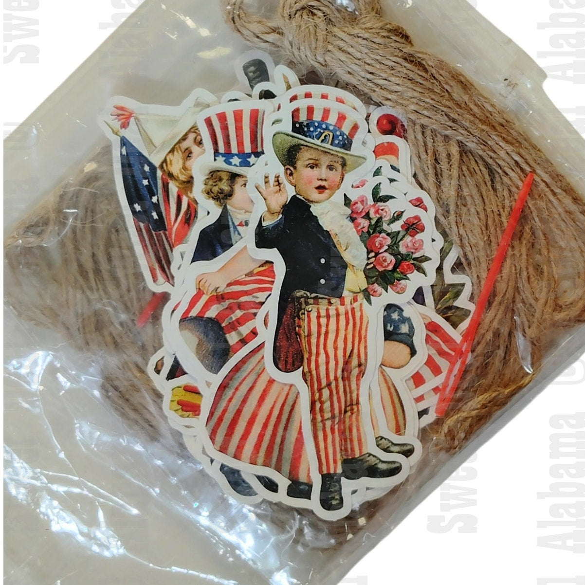 32-Piece 4th of July Hanging Décor – Patriotic Paper Ornaments Set