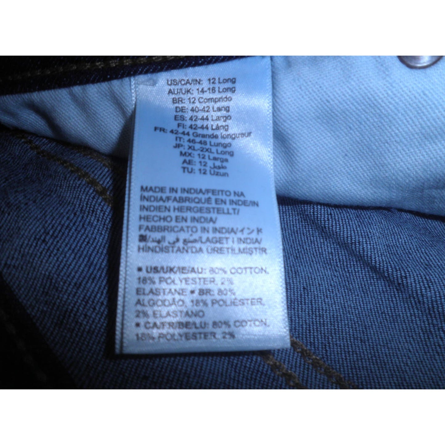 Amazon Essentials Women's Denim Slim Straight Blue Jeans, Dark Wash, 12 Long