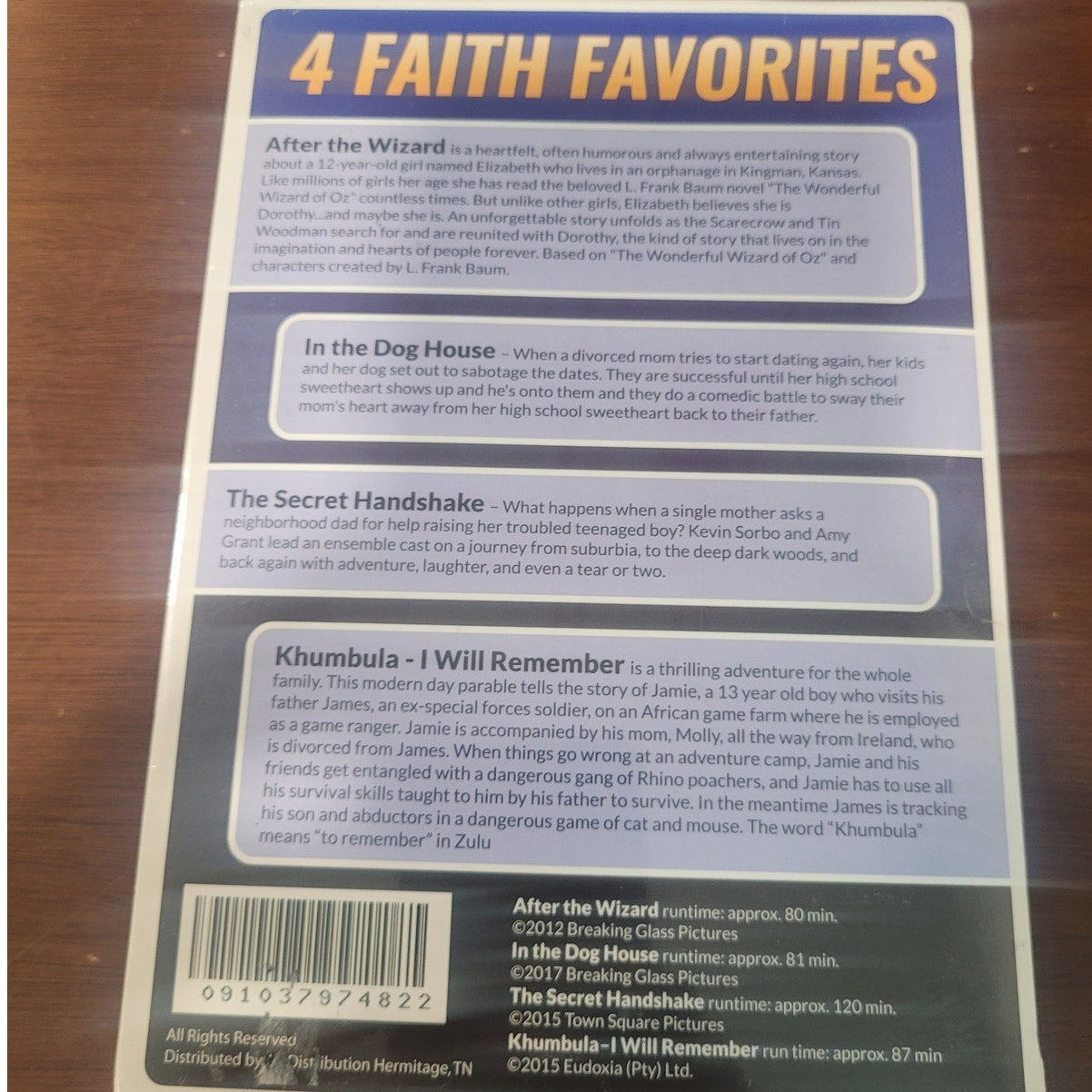 4 Faith Favorites DVD Family Christian Movies After the Wizard Secret Handshake