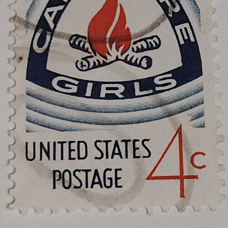 1960 Scott #1165 – 4¢ Camp Fire Girls 50th Anniversary – Canceled