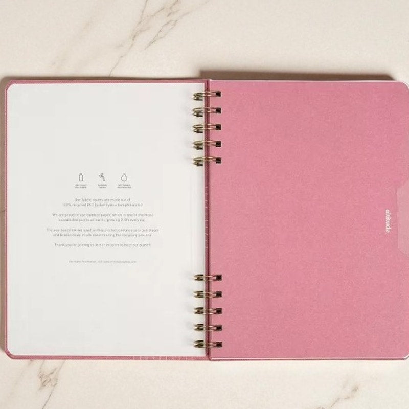 3-Pack – Altitude Supplies Spiral Journals – 6.25" x 8.5" – 160 Lined Pages – Mauve Pink Arch Cover