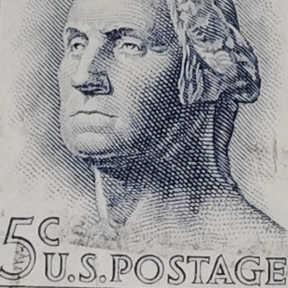 1962 Scott #1213 5¢ George Washington / Regular Issue – Rotary Press – Canceled