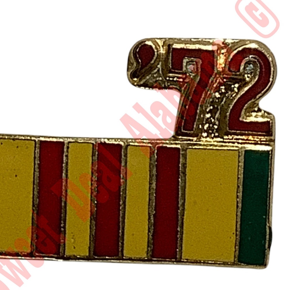 1972 Vietnam Service Ribbon- Hat, Lapel or Tie Pin 9/16"H x 7/8"W