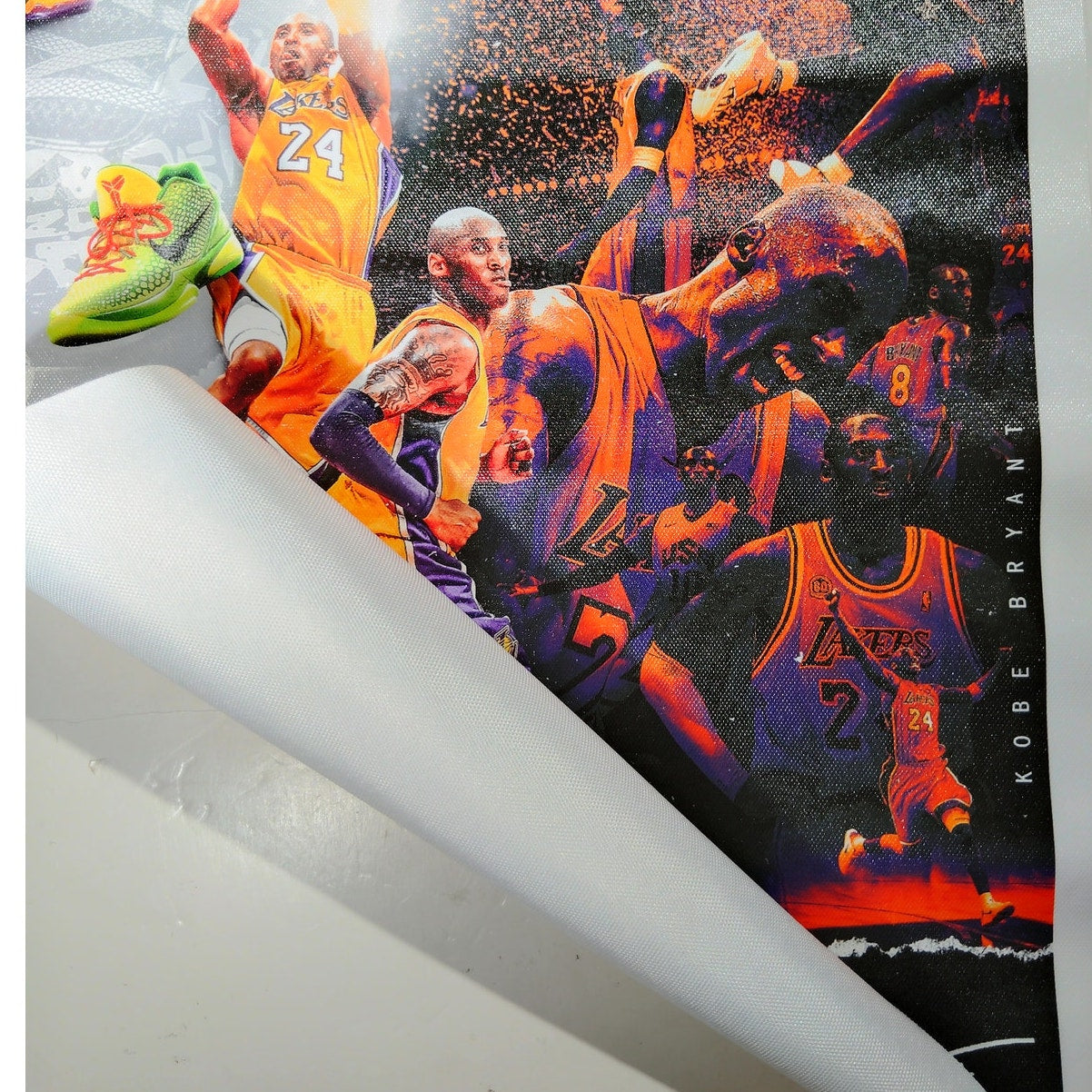 Kobe Bryant Black Mamba Poster – Basketball Wall Art Canvas Print 12x18" (Unframed)
