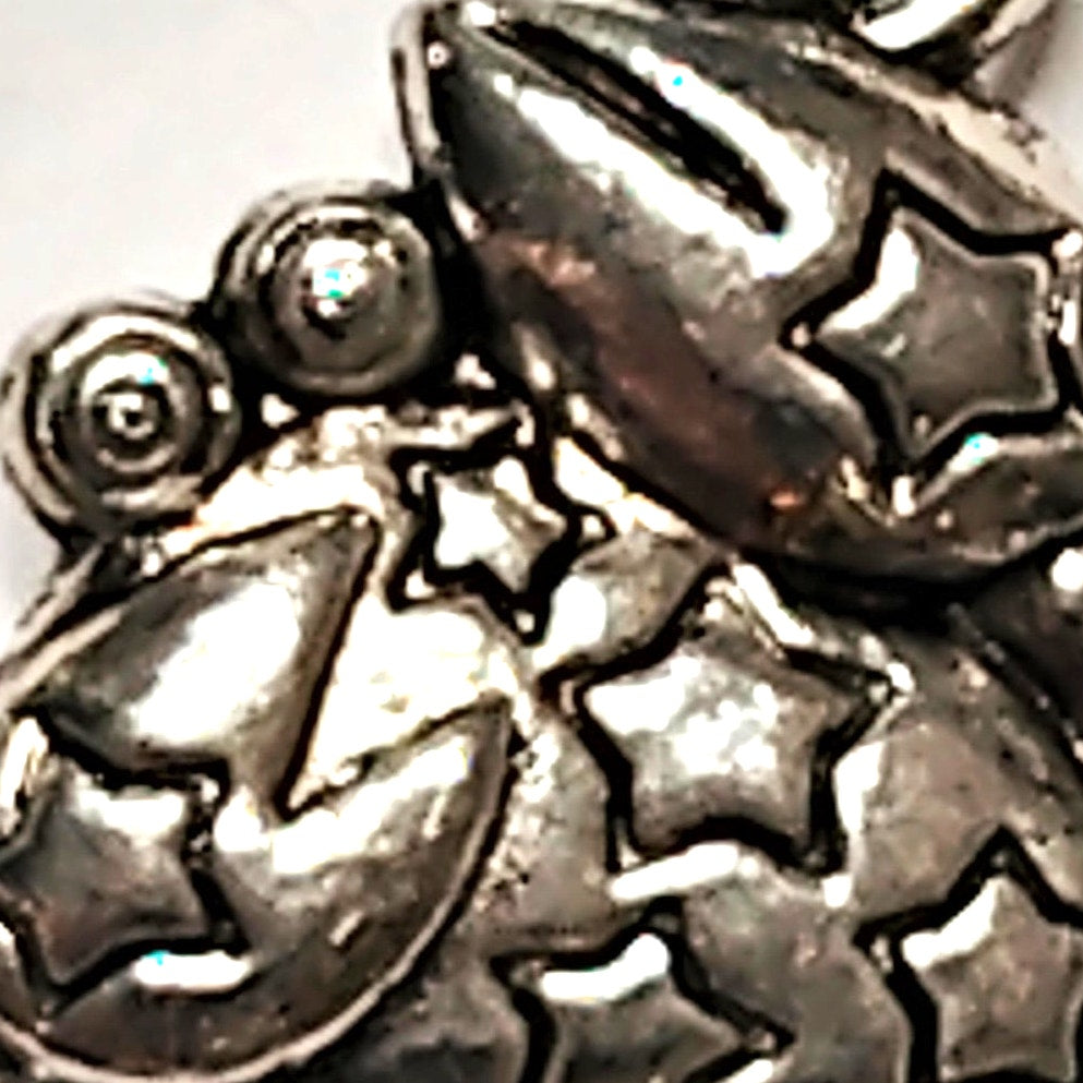 Zodiac Charm Cancer Patinated Silver‑Tone 1/2" Crab Pendant Astrology Jewelry