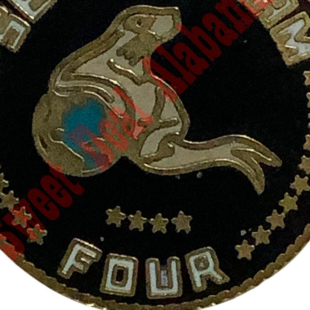Vintage Navy Seals, Seal Team 4 (Four) Hat, Lapel or Tie Pin, 7/8" Dia.