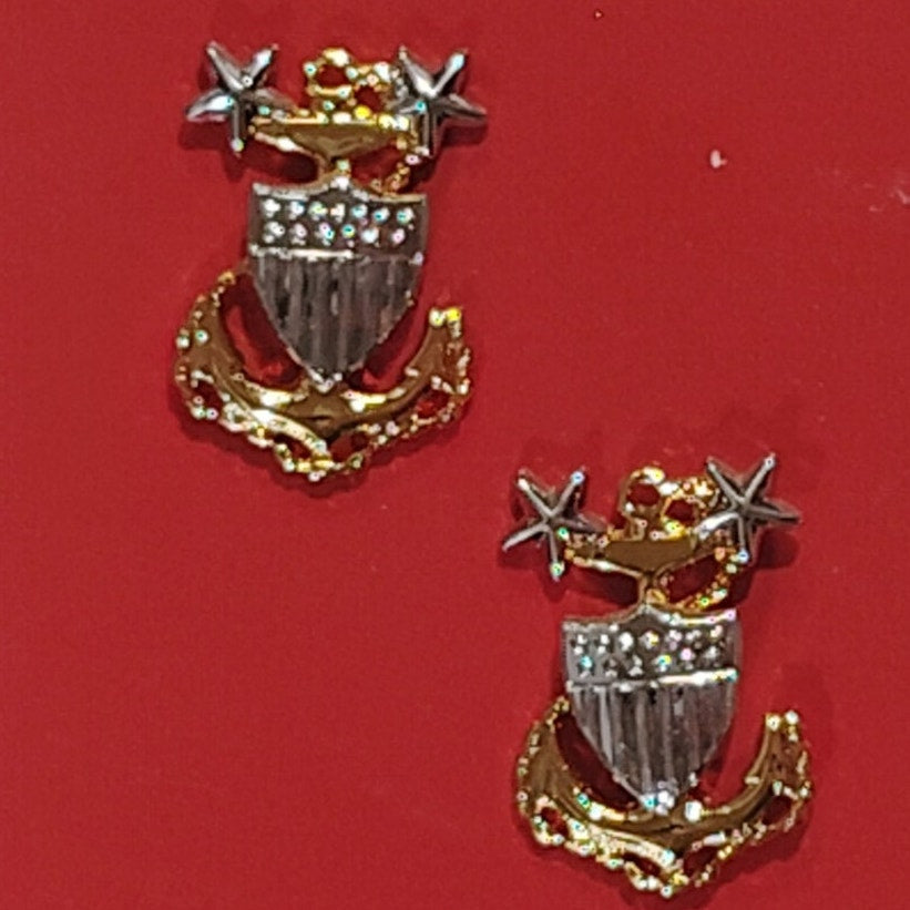 Coast Guard Collar Device – E9 Master Chief Petty Officer (MCPO) 5/8" x 1-1/8"