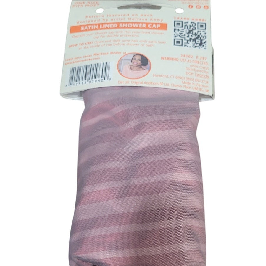Cantu Satin Lined Shower Cap 1ct Double-Sided Waterproof Hair Protector