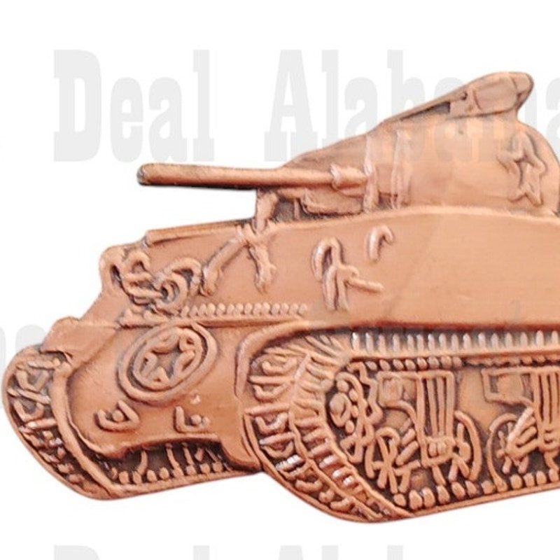 M4 Sherman Tank Weaponry Collector's Hat, Lapel, Brooch Pin 1-1/4"W x 3/4"H