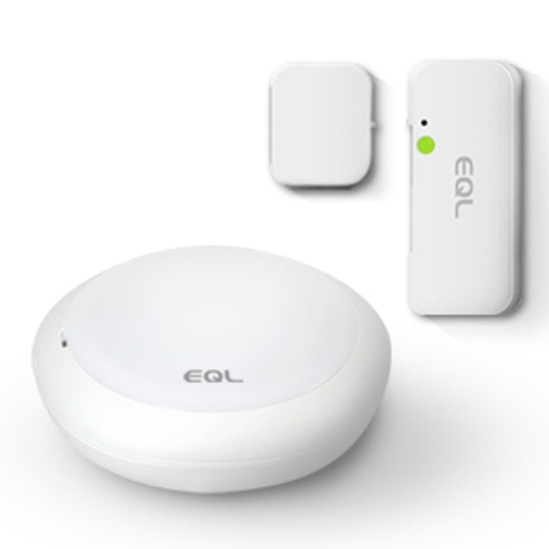 MiLocks EQL-SNHB Door Sensor and Hub Combo, Home Security Smart Home