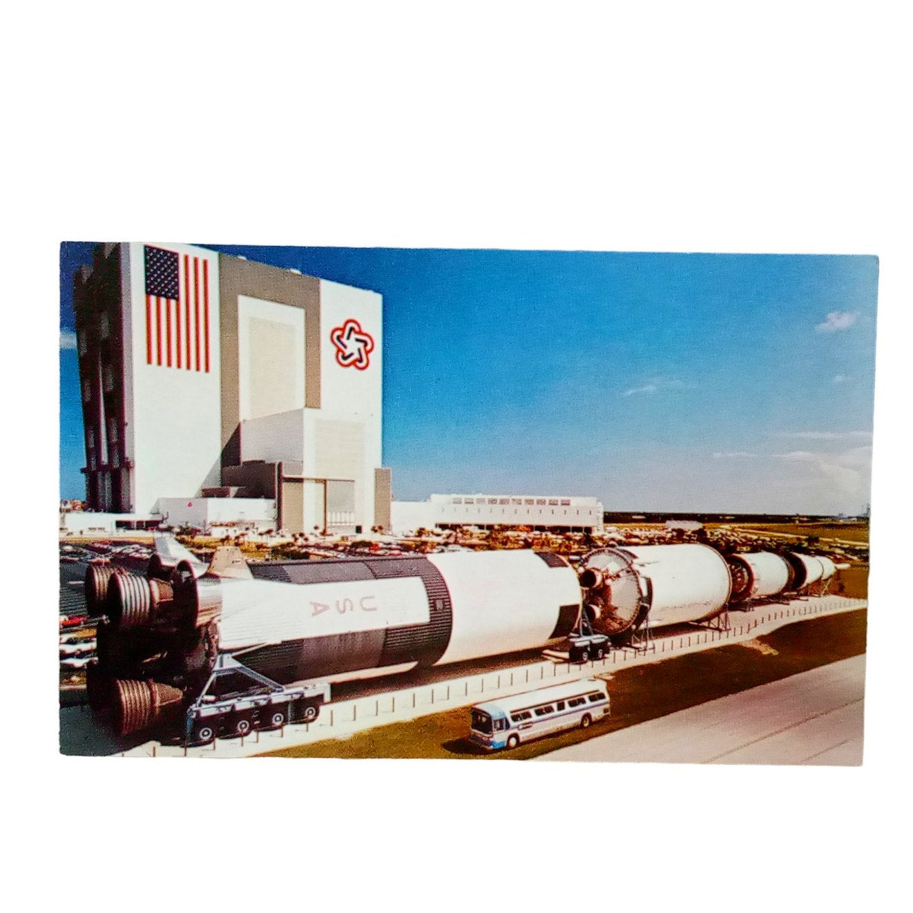 NASA Saturn V rocket on display at Kennedy Space Center 3-1/2 x 5-3/8, c1982