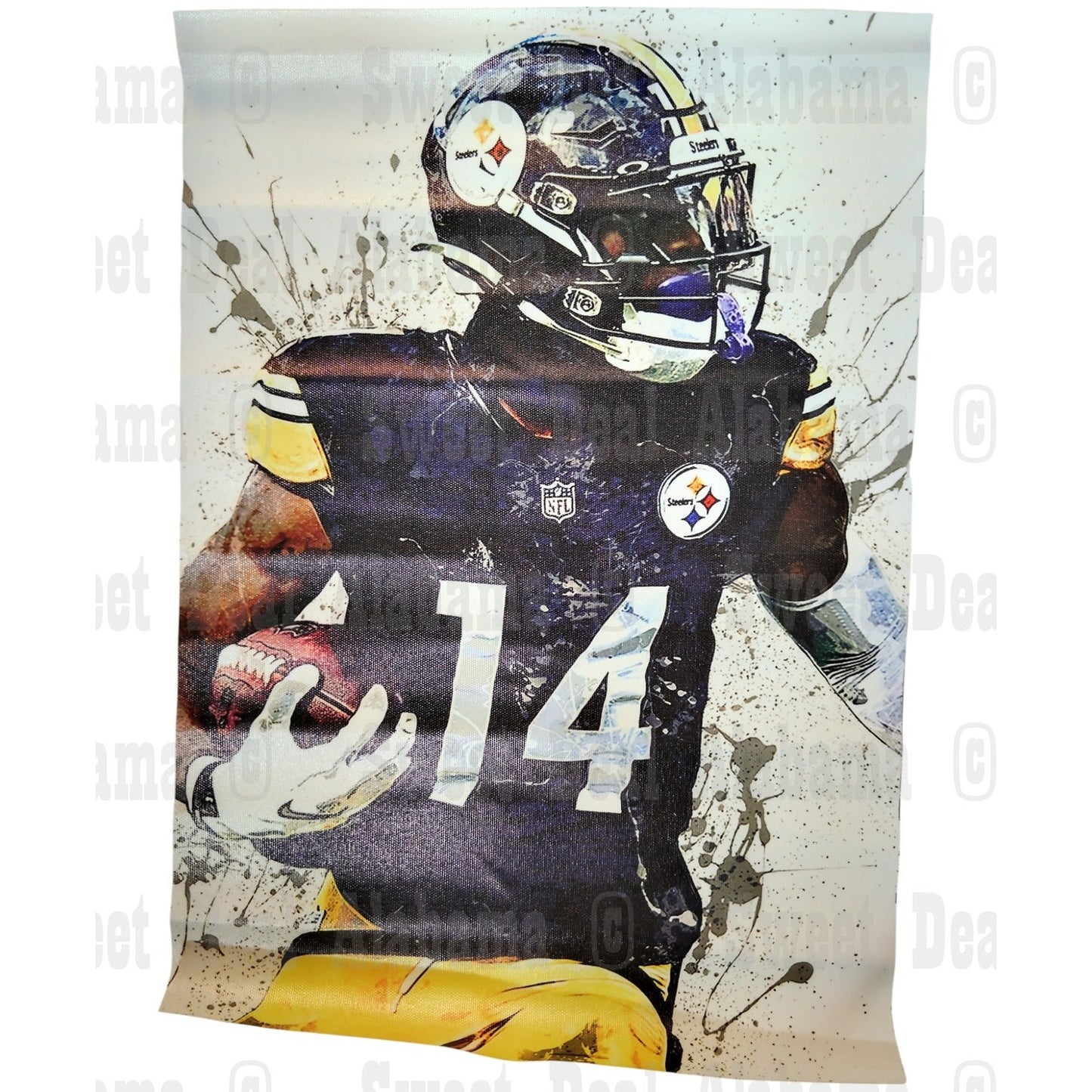 Pittsburgh Steelers #14 George Pickens – 12” x 18” Canvas Print – Unframed