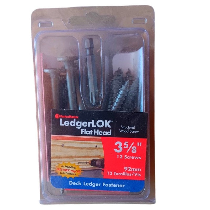 LedgerLOK Flat Head Structural Ledger Board Screws– 3-5/8" flat head wood screws