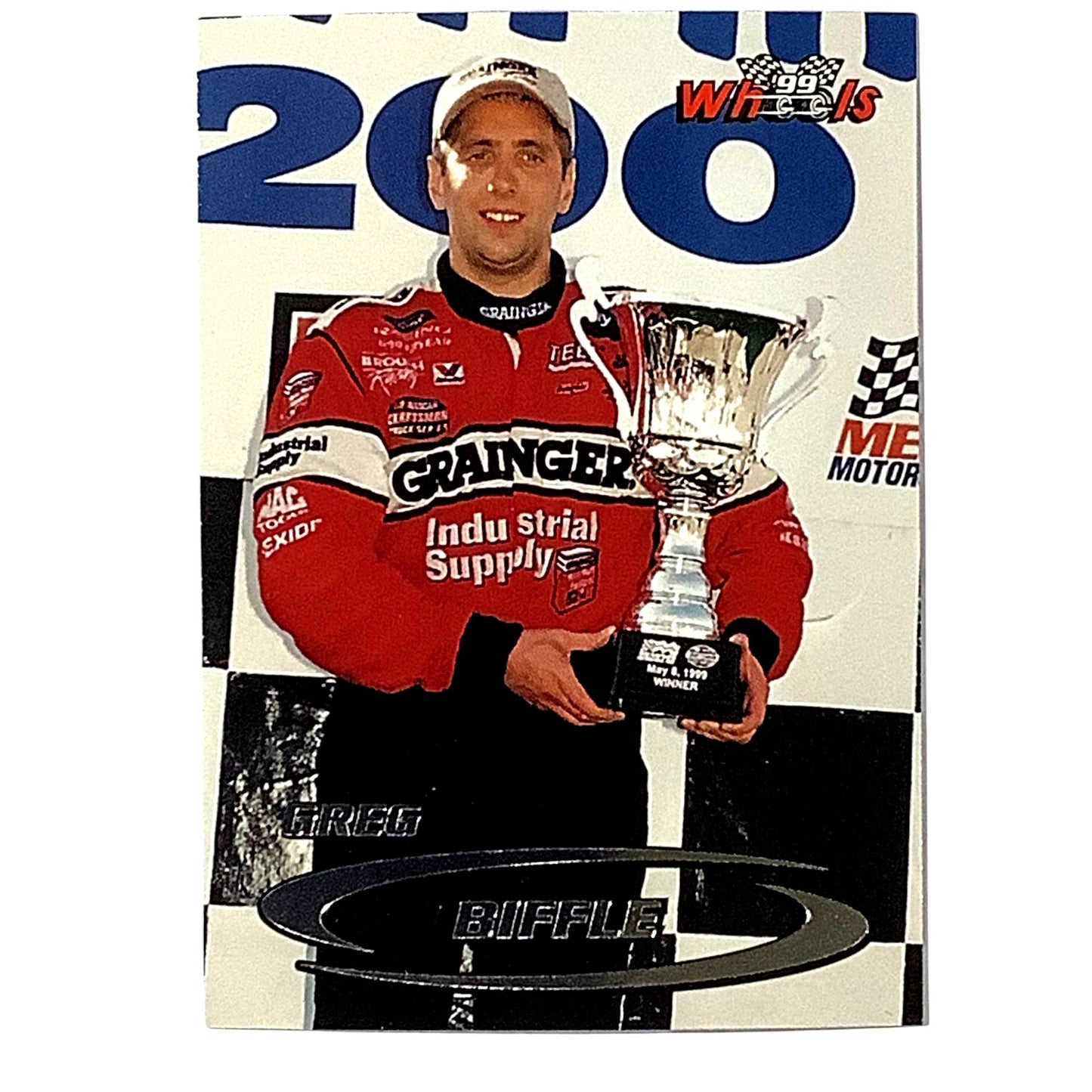 Greg Biffle #50 Grainger, 1999 Wheels Rookie Card 91 NASCAR Craftsman Truck, NM+