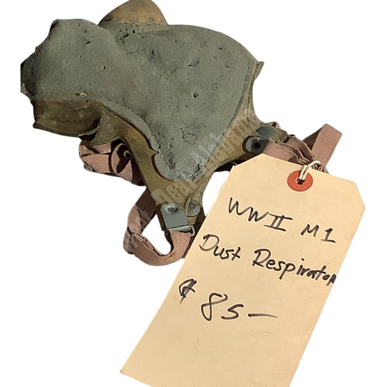 Vintage 1940s Sunruco M1 Respirator Dust Mask w/ Straps, WWII Collectible