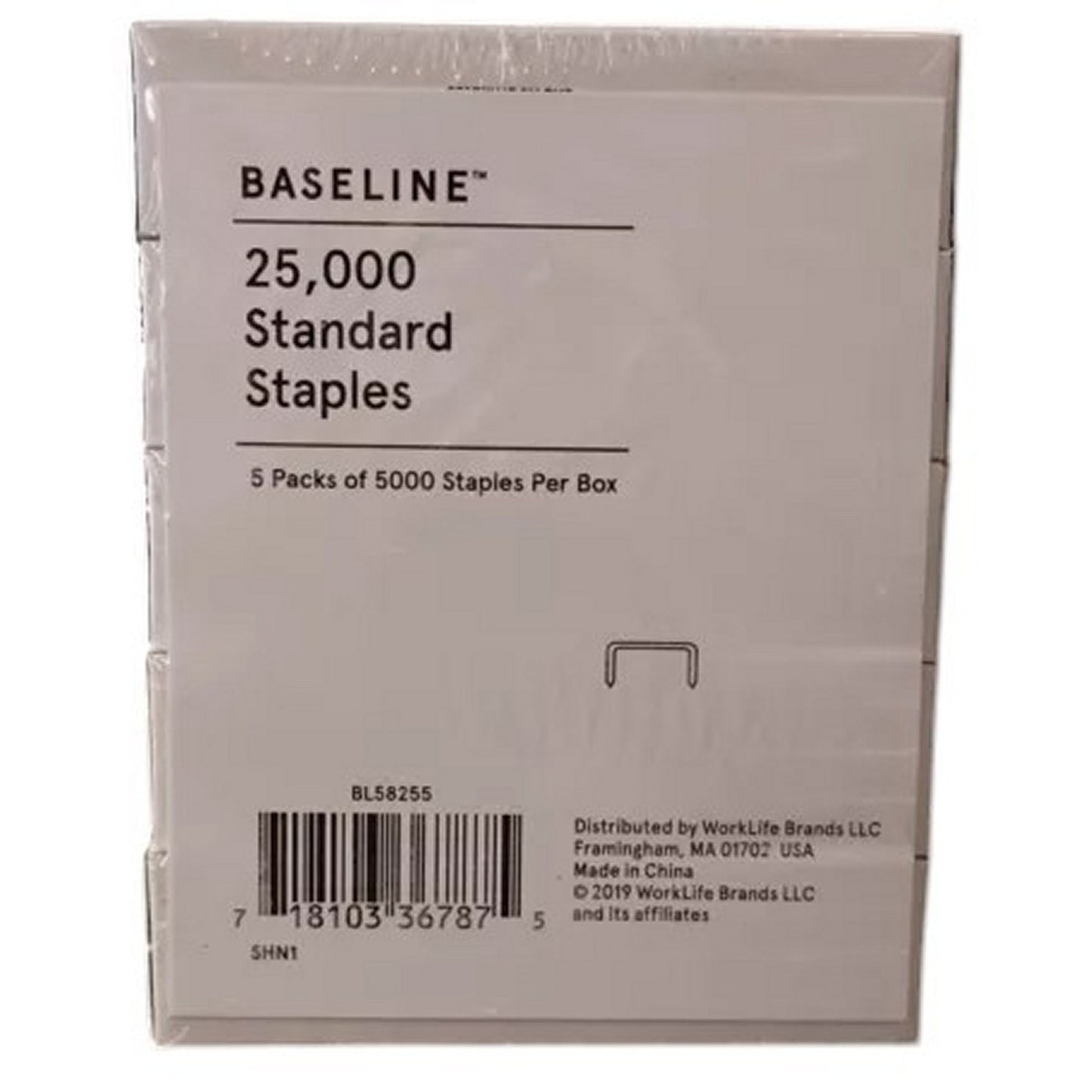 Worklife Brands LLC Baseline Staples, .25 Leg Length, 25000/Box, BL58255