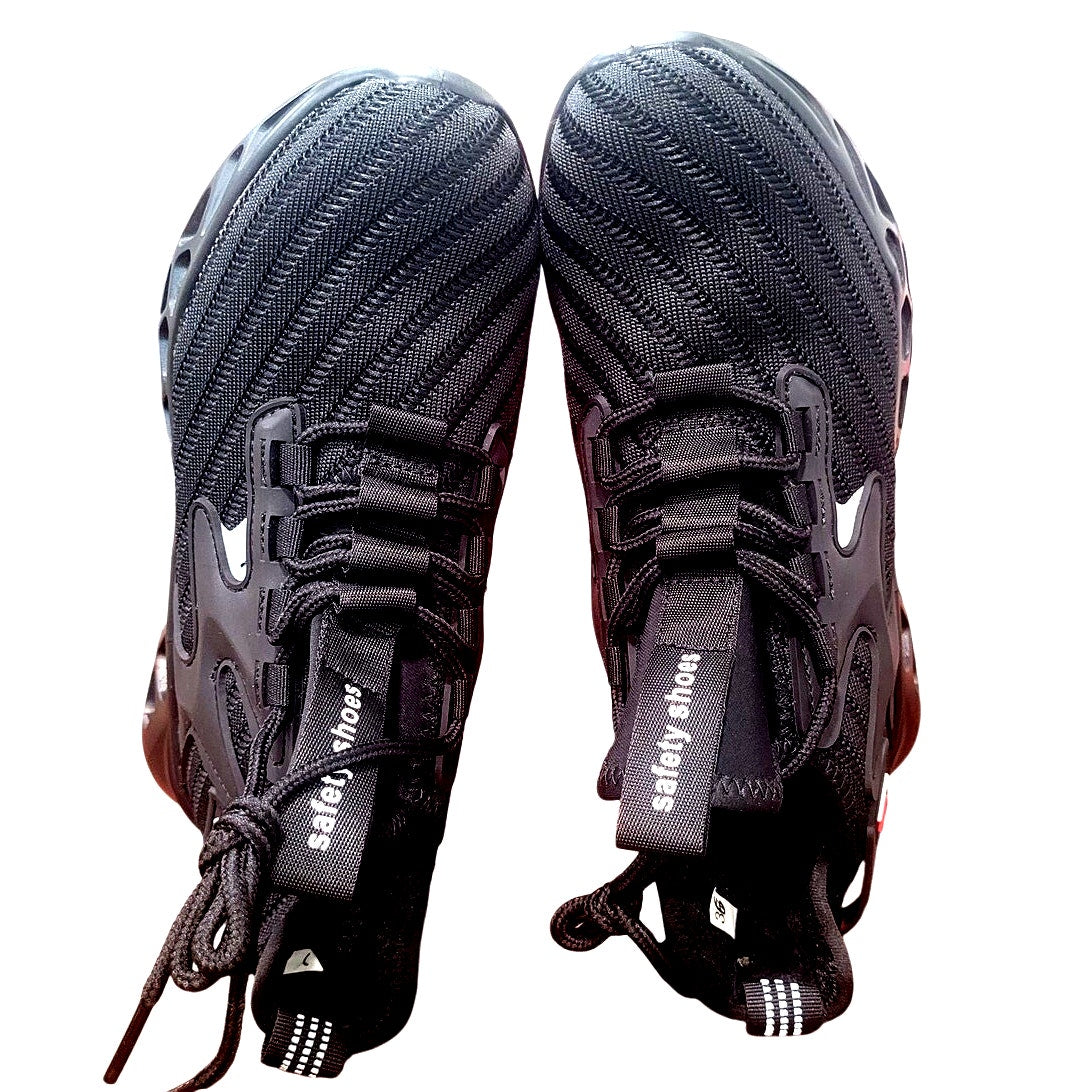 Steel Toe Work Shoes, Unisex, Lightweight Industrial & Construction Safety Boots, Men's 5, Women's 7
