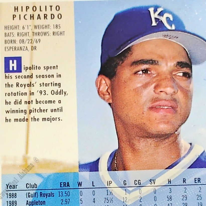 Hipolito Pichardo Kansas City Royals, #171, 1994 Fleer Baseball Collector's Card