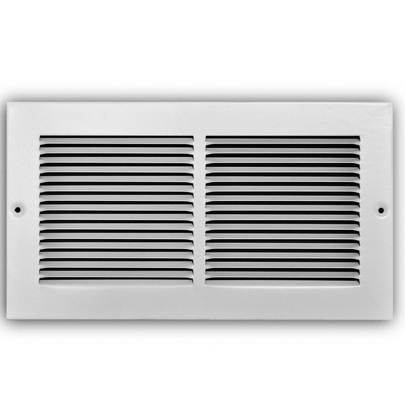 Everbilt 12 in. X 6 in. 1-Way Steel Baseboard Return Air Grille in White