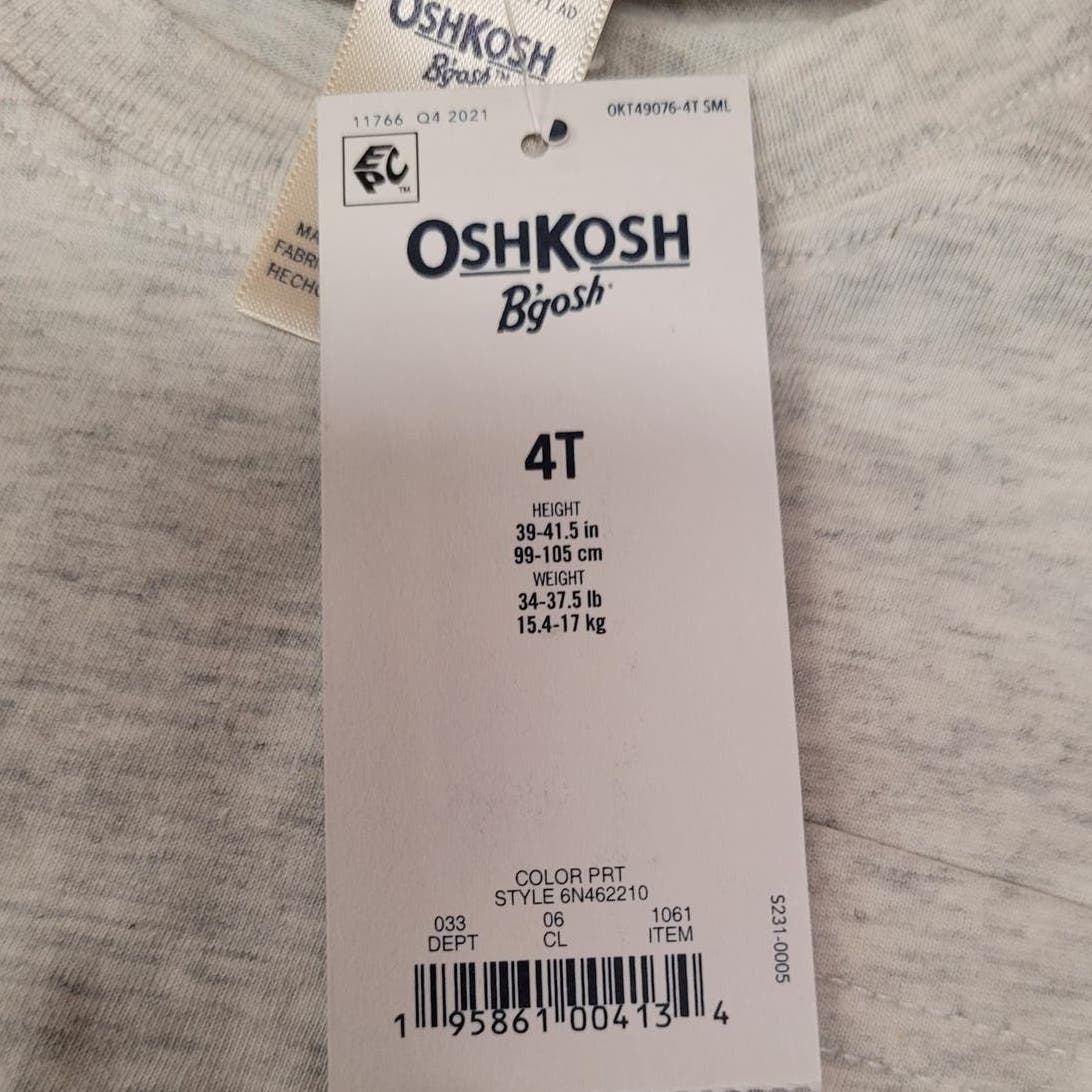 OshKosh B'gosh Toddler Boys' Knit Colorblock S/S Henley T-Shirt - Orange 4T