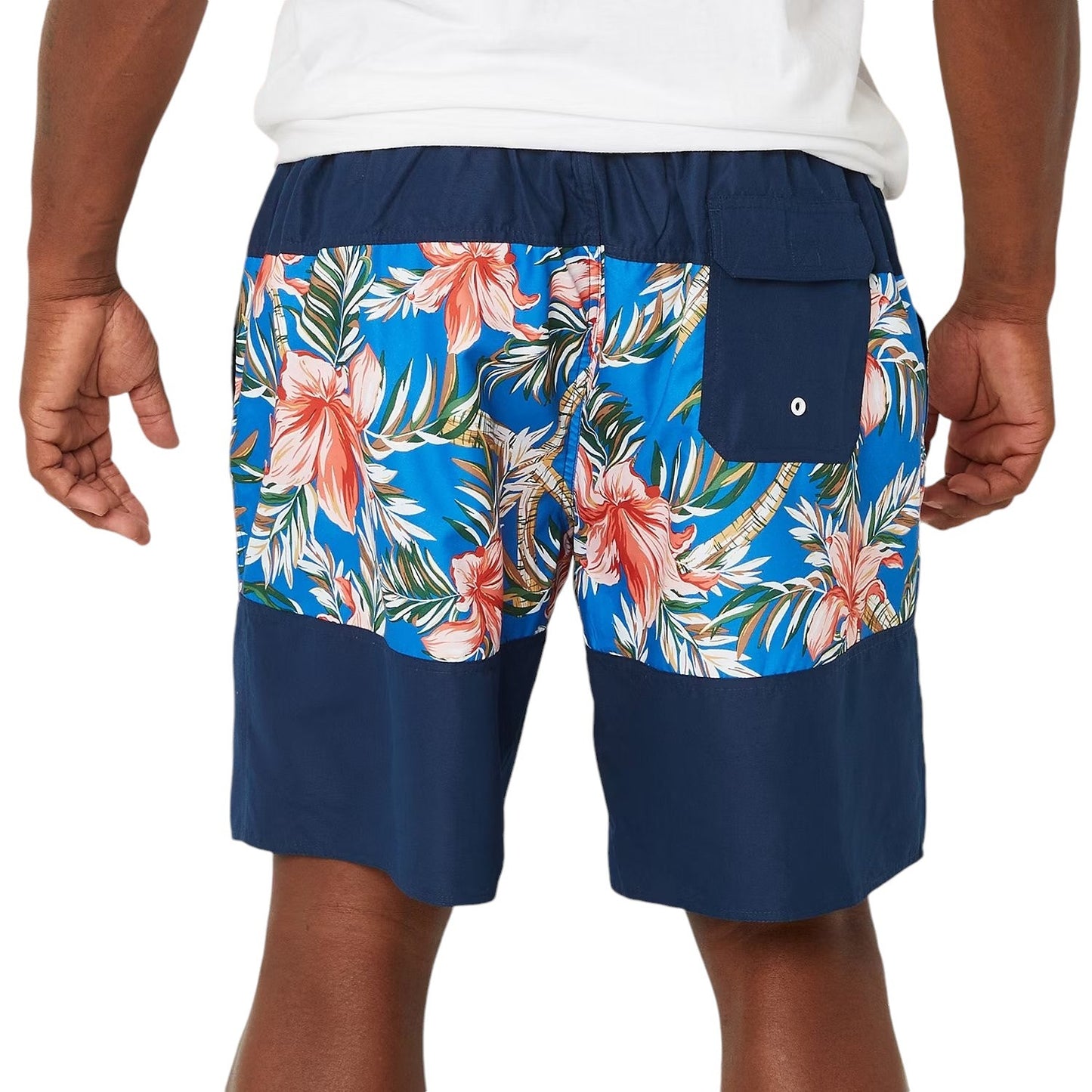 St. John's Bay Men's Swim Board Short With 9" Inseam, Signature Navy, Medium